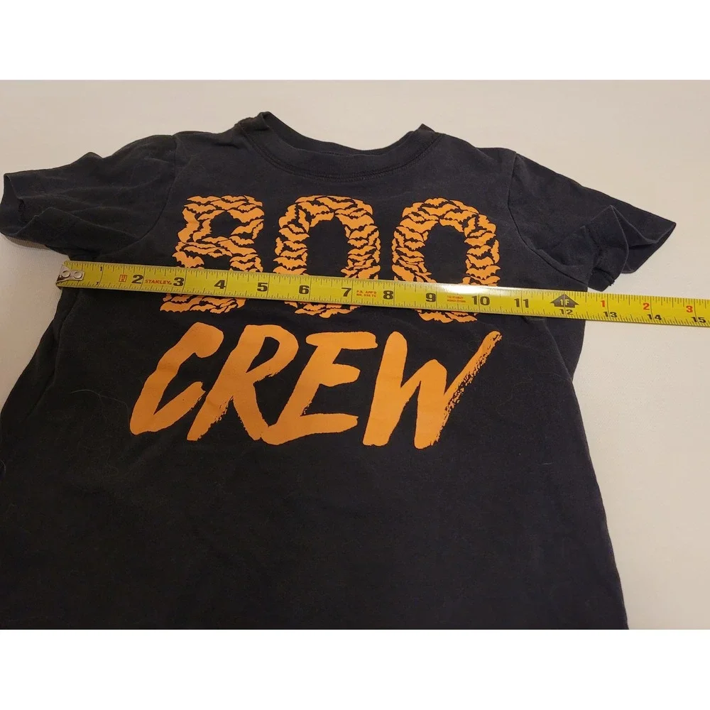 City Streets Boo Crew Halloween Graphic Tee Kids 4T Black Orange Spooky Fall